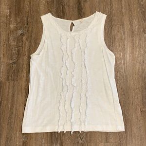 J. Crew White Sleeveless Top-EUC-Sz M